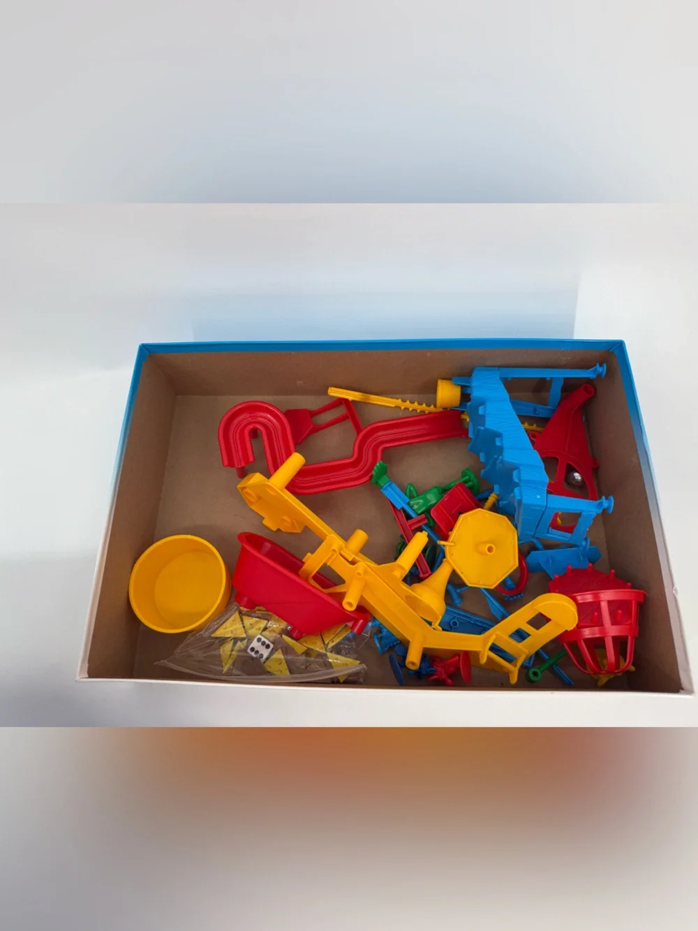 Hasbro Mouse Trap Game Box with Bright Green, Blue, Red, Yellow Artwork